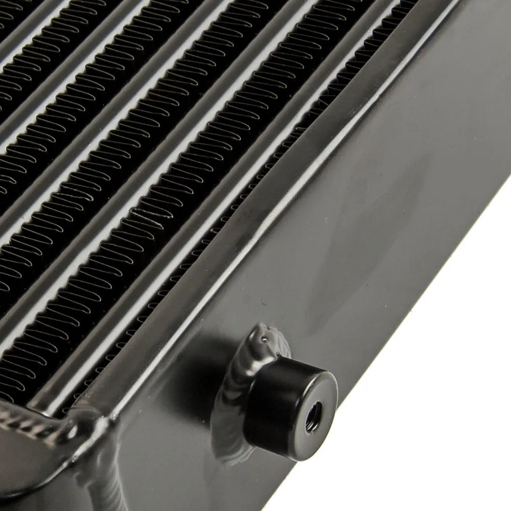 Universal 3" Front Mount Intercooler 600x300x76mm Tube & Fin Turbo FMIC Black