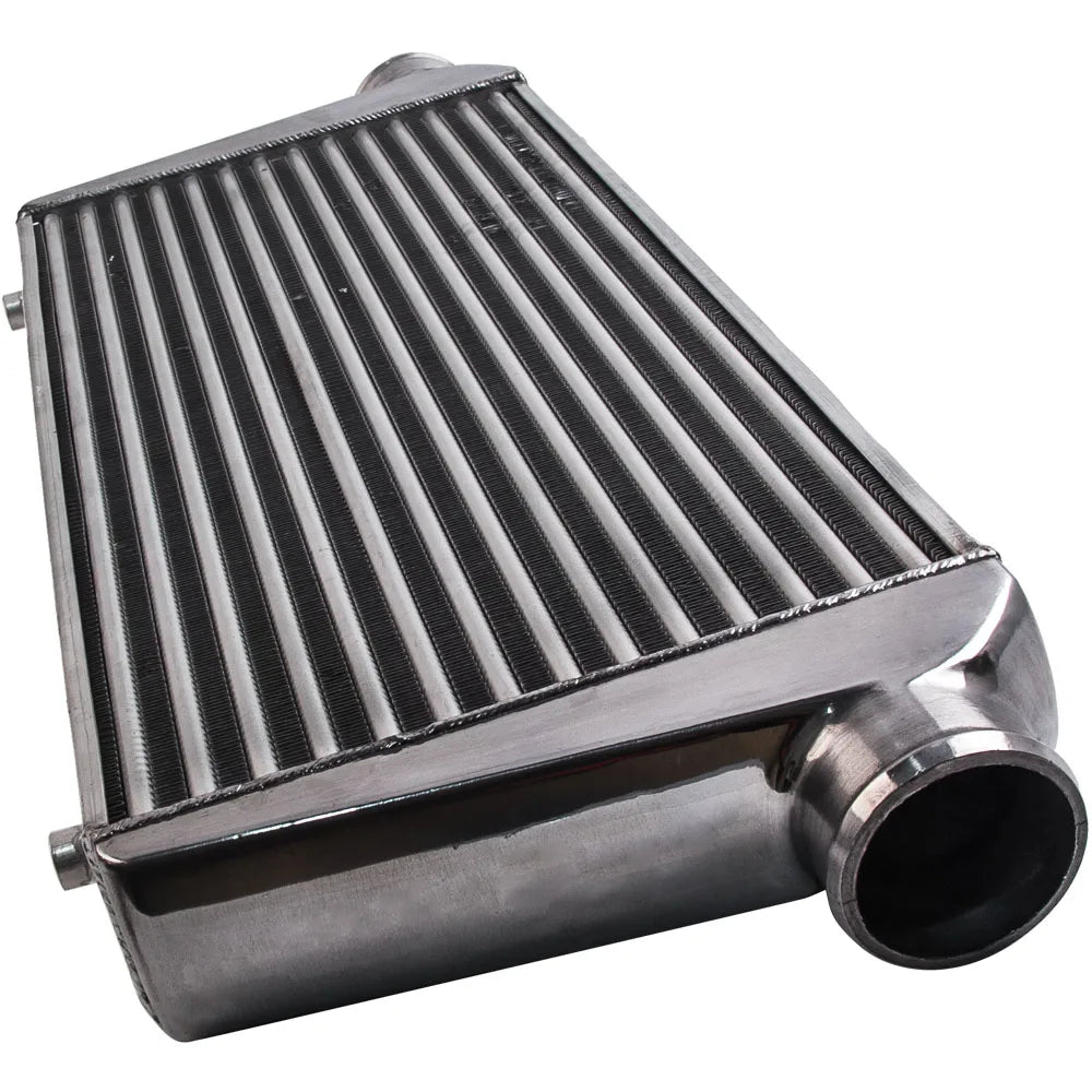 Universal Turbo Intercooler Kit 2.5" 63.5mm Aluminium Hard Pipe FMIC 4/6 Cyl