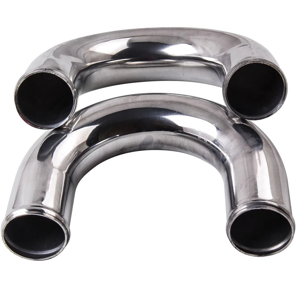Universal Turbo Intercooler Kit 2.5" 63.5mm Aluminium Hard Pipe FMIC 4/6 Cyl
