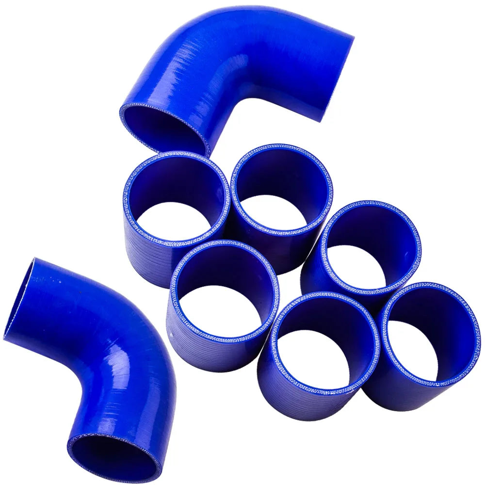 Universal T3 T4 Turbo V-Band Pipe Kit 2.5" 64mm Stainless Steel 4/6 Cyl 8pc
